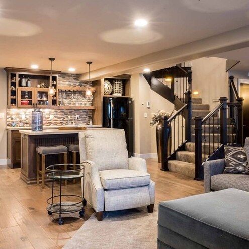 Basement remodel by Coacher Construction